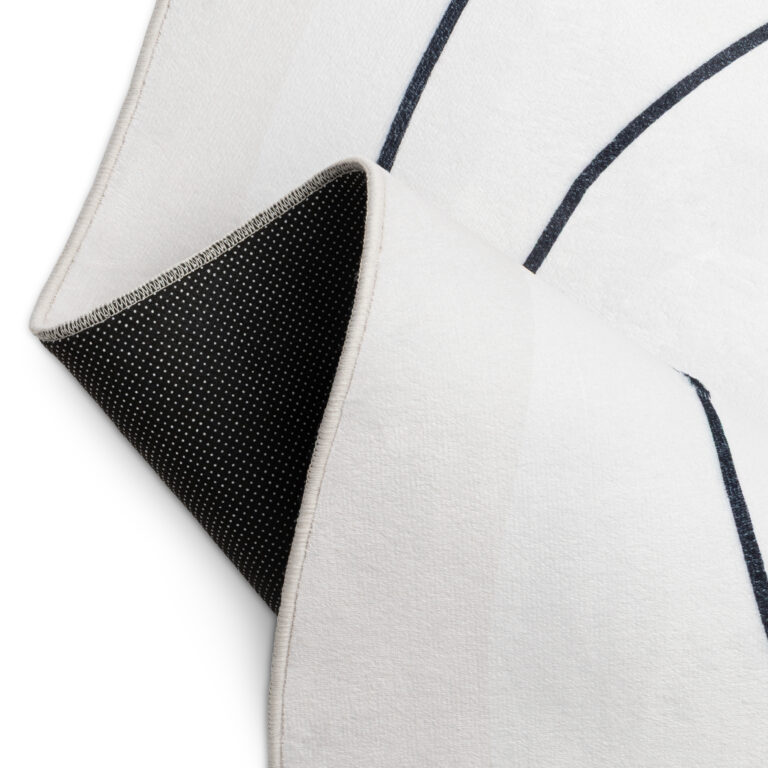 Area Rug Wisp With Irregular Shape White Lines