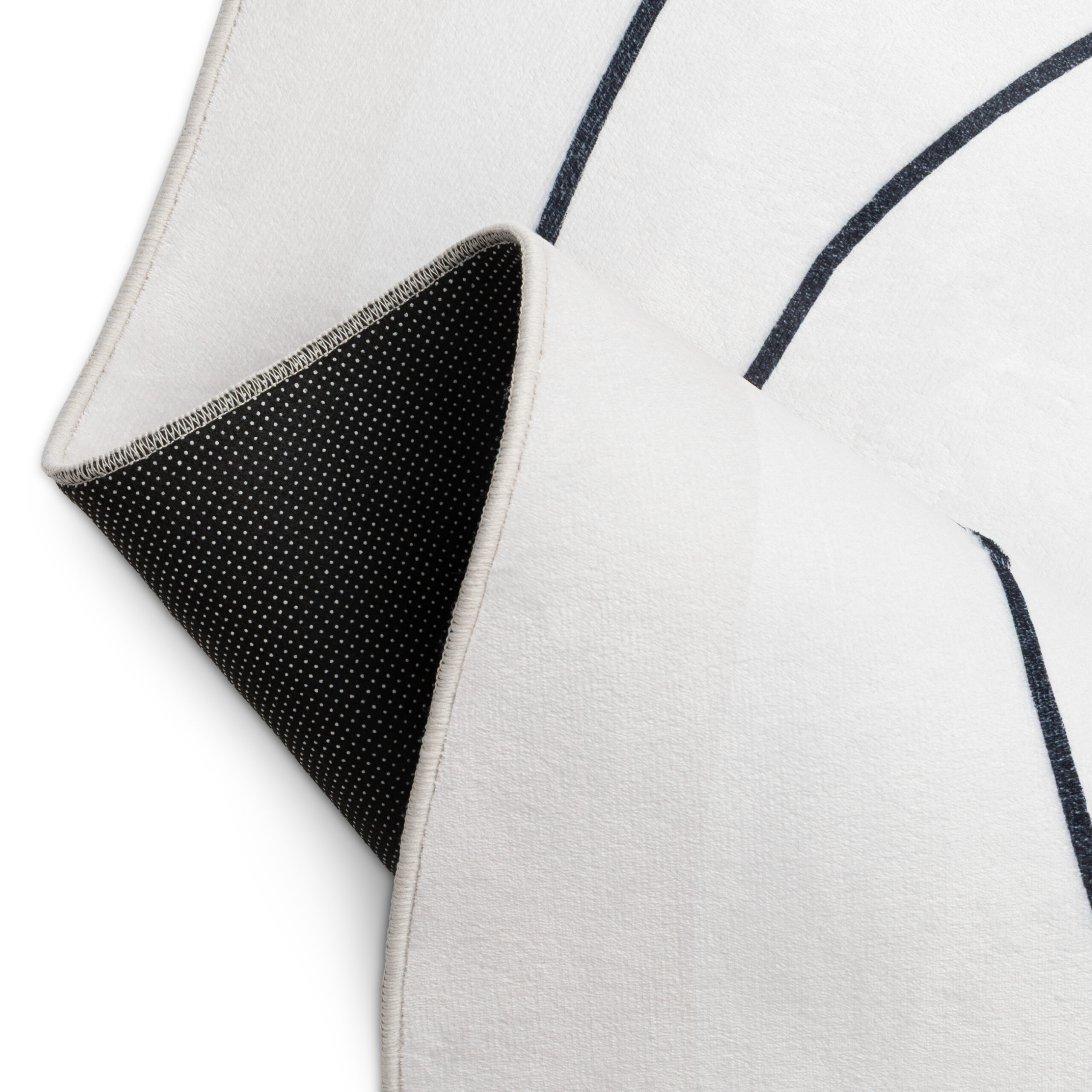 Area Rug Wisp With Irregular Shape White Lines