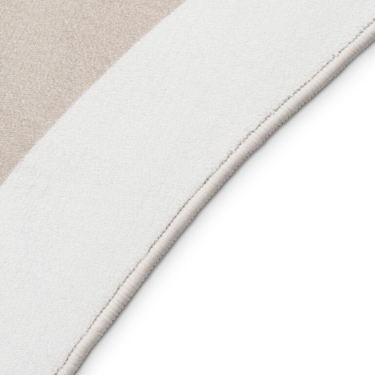 Area Rug Wisp With Irregular Shape Beige Lines