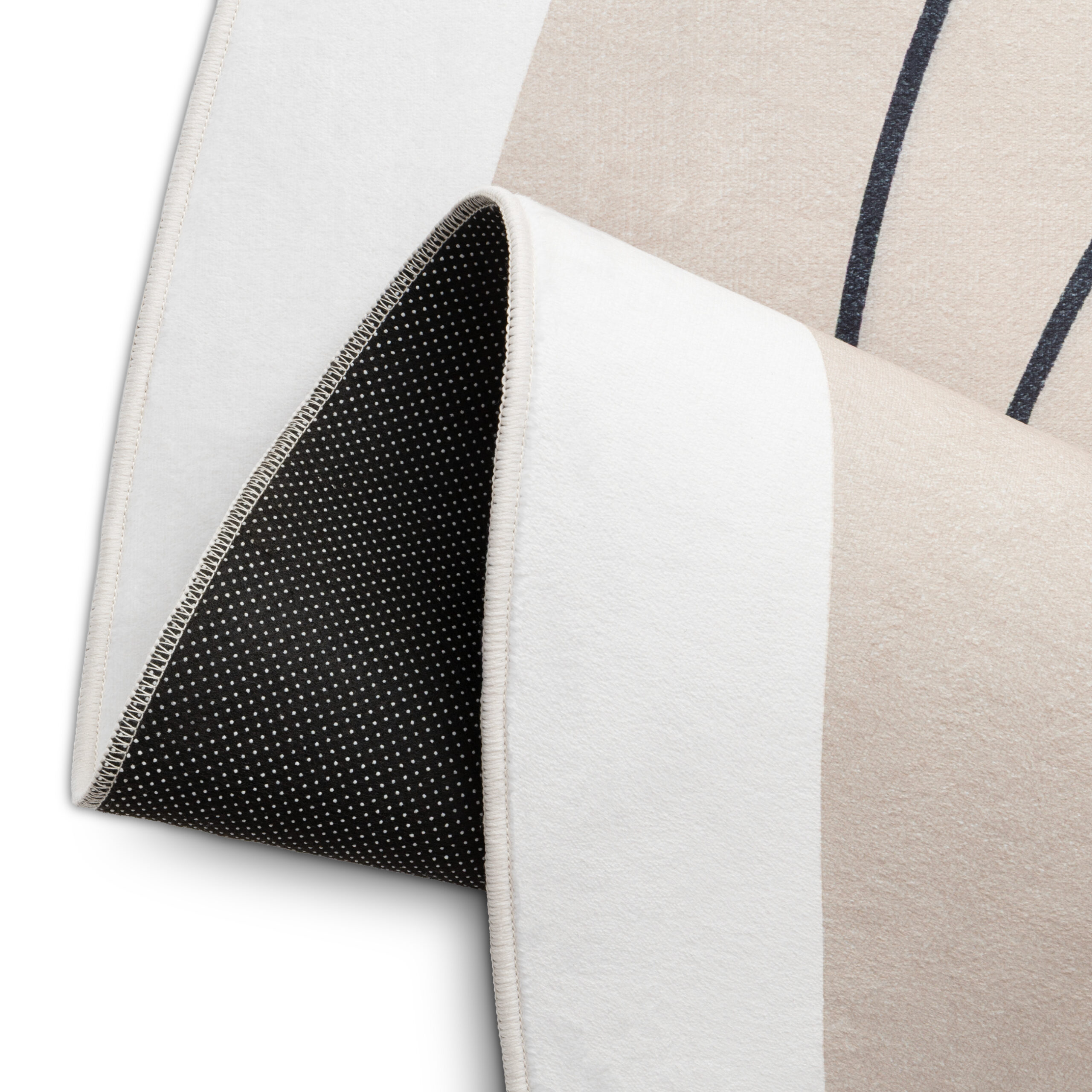 Area Rug Wisp With Irregular Shape Beige Lines