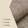 Area Rug Melissa Brown Grey Rectangles Indoor Outdoor