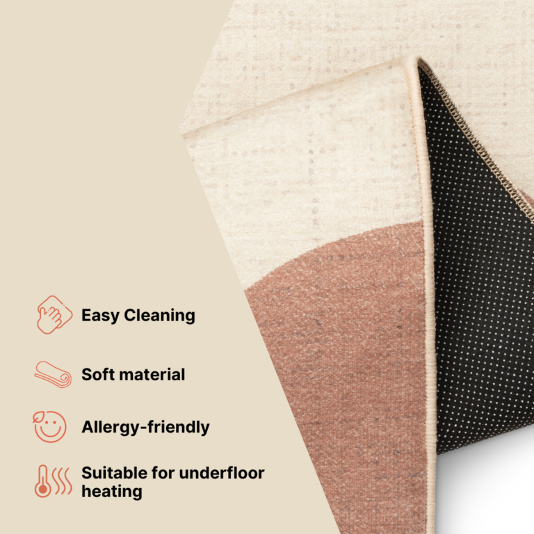 Area Rug Wisp With Irregular Shape White Lines