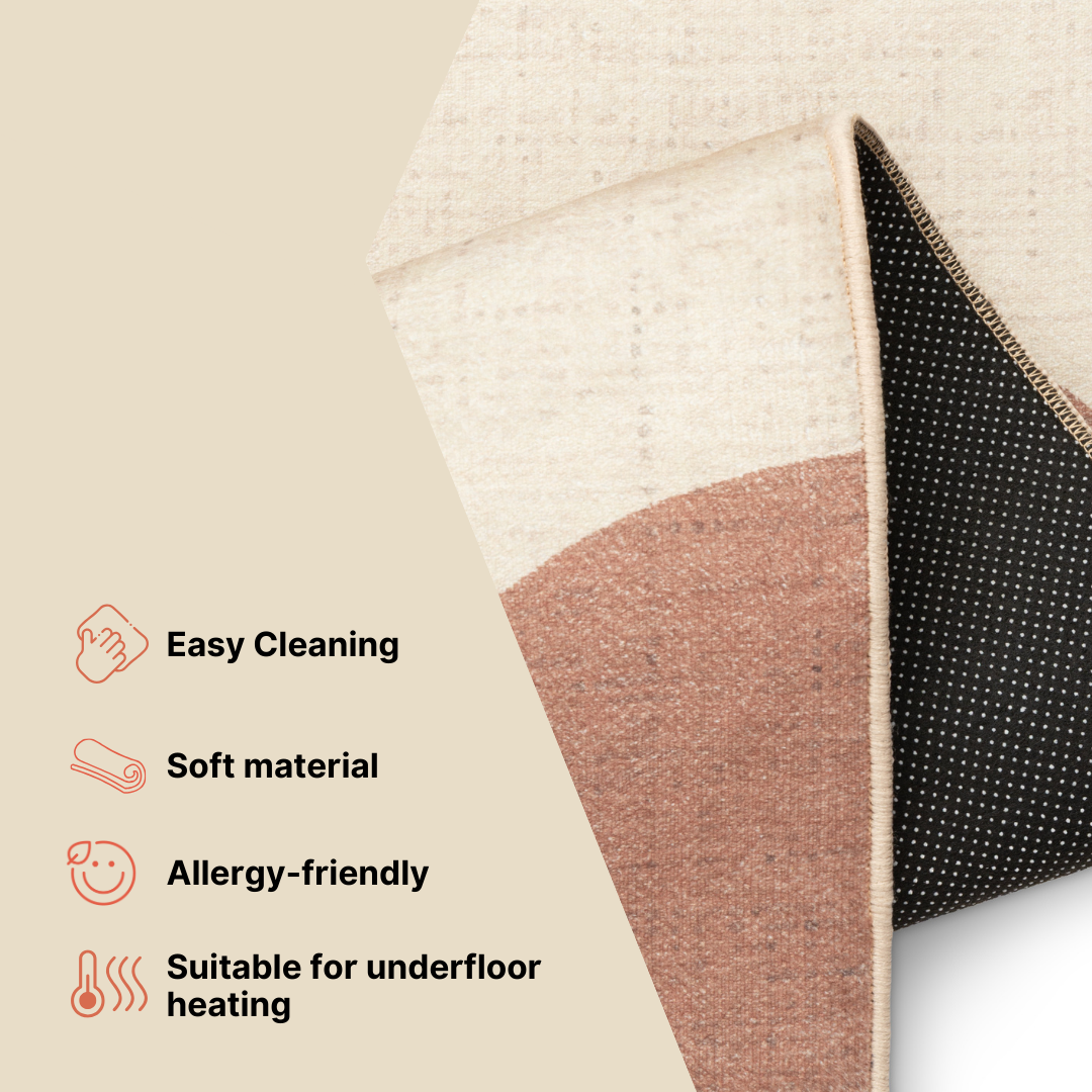 Area Rug Wisp With Irregular Shape White Lines