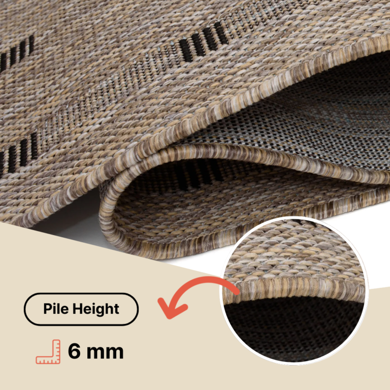 Area Rug Melissa Brown Grey Rectangles Indoor Outdoor