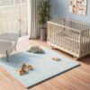 Kids’ Rug Fluffin Square Baby Blue