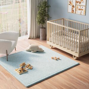 Kids’ Rug Fluffin Square Baby Blue