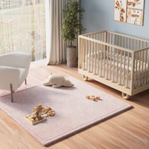 Kids’ Rug Fluffin Square Pink