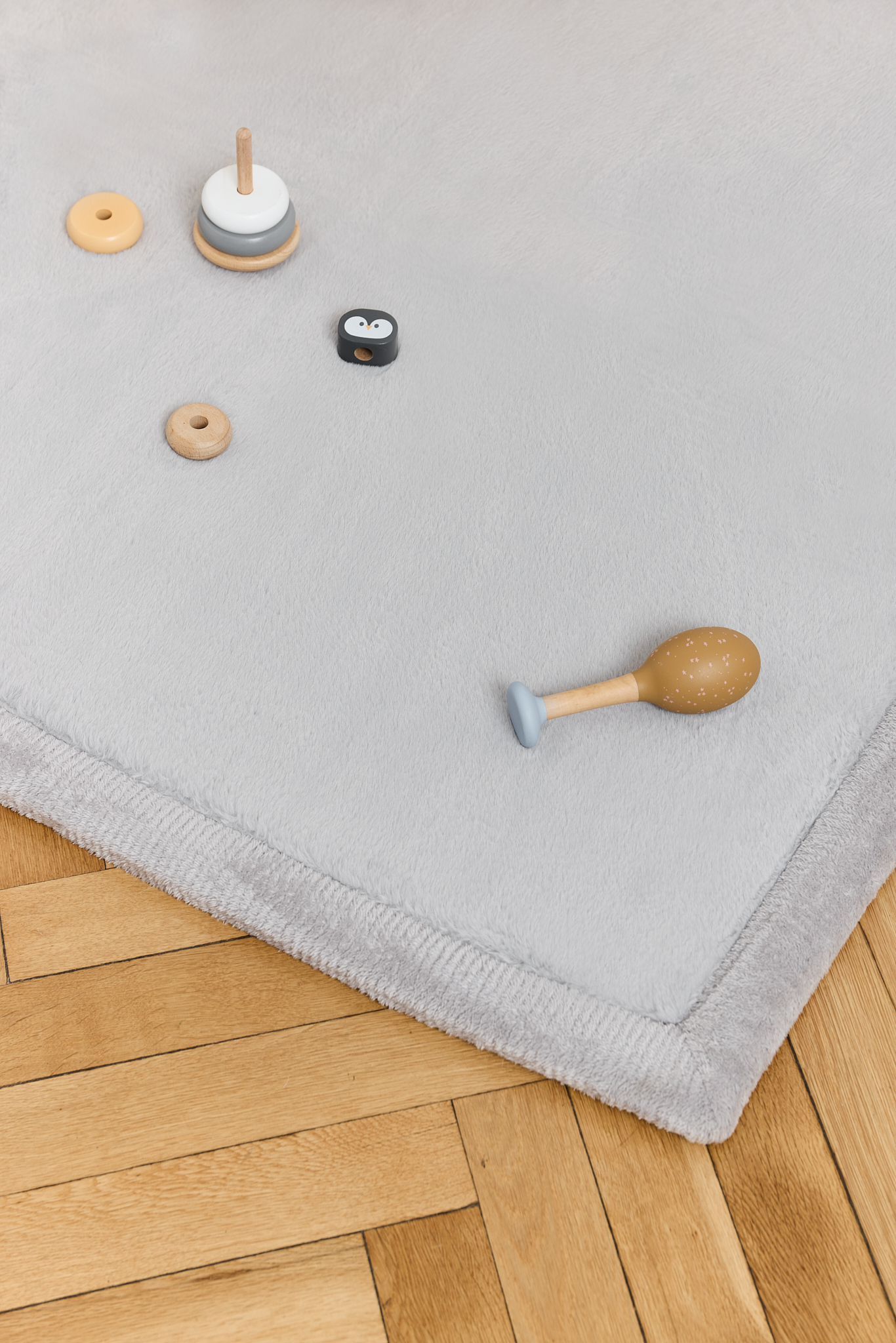 Kids’ Rug Fluffin Square Light Grey