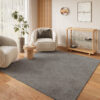 Area Rug Lumi Square Dark Grey Non-Slip