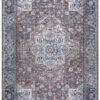 Dubai Navy Blue Vintage Non-Slip Rug