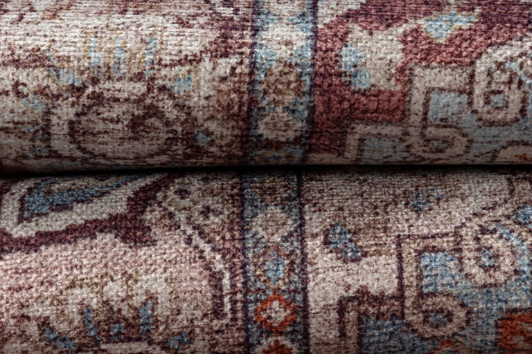 Dubai Burgundy Ornamental Non-Slip Rug