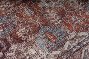 Dubai Burgundy Ornamental Non-Slip Rug