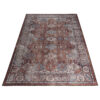 Dubai Burgundy Ornamental Non-Slip Rug
