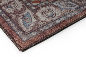 Dubai Burgundy Ornamental Non-Slip Rug
