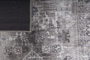 Dubai Grey Distressed Non-Slip Rug