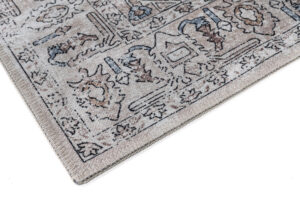 Dubai Grey Beige Vintage Non-Slip Rug