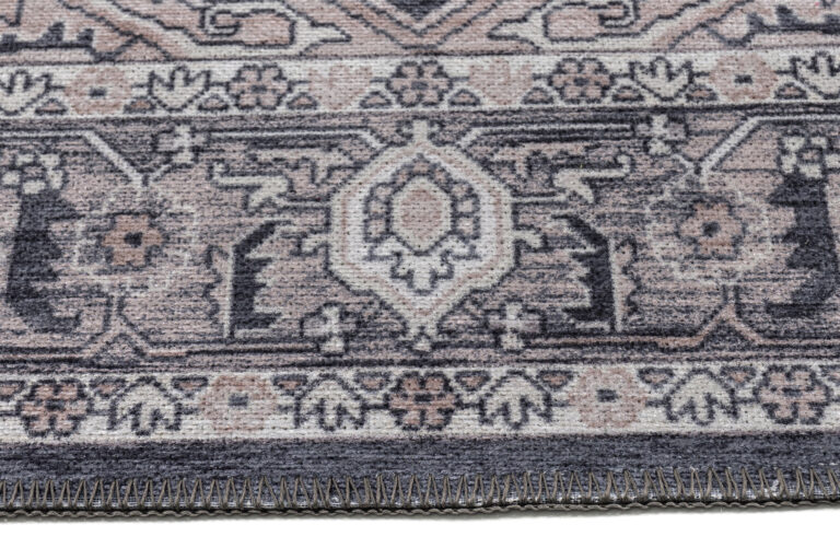 Dubai Navy Blue Medallion Non-Slip Rug