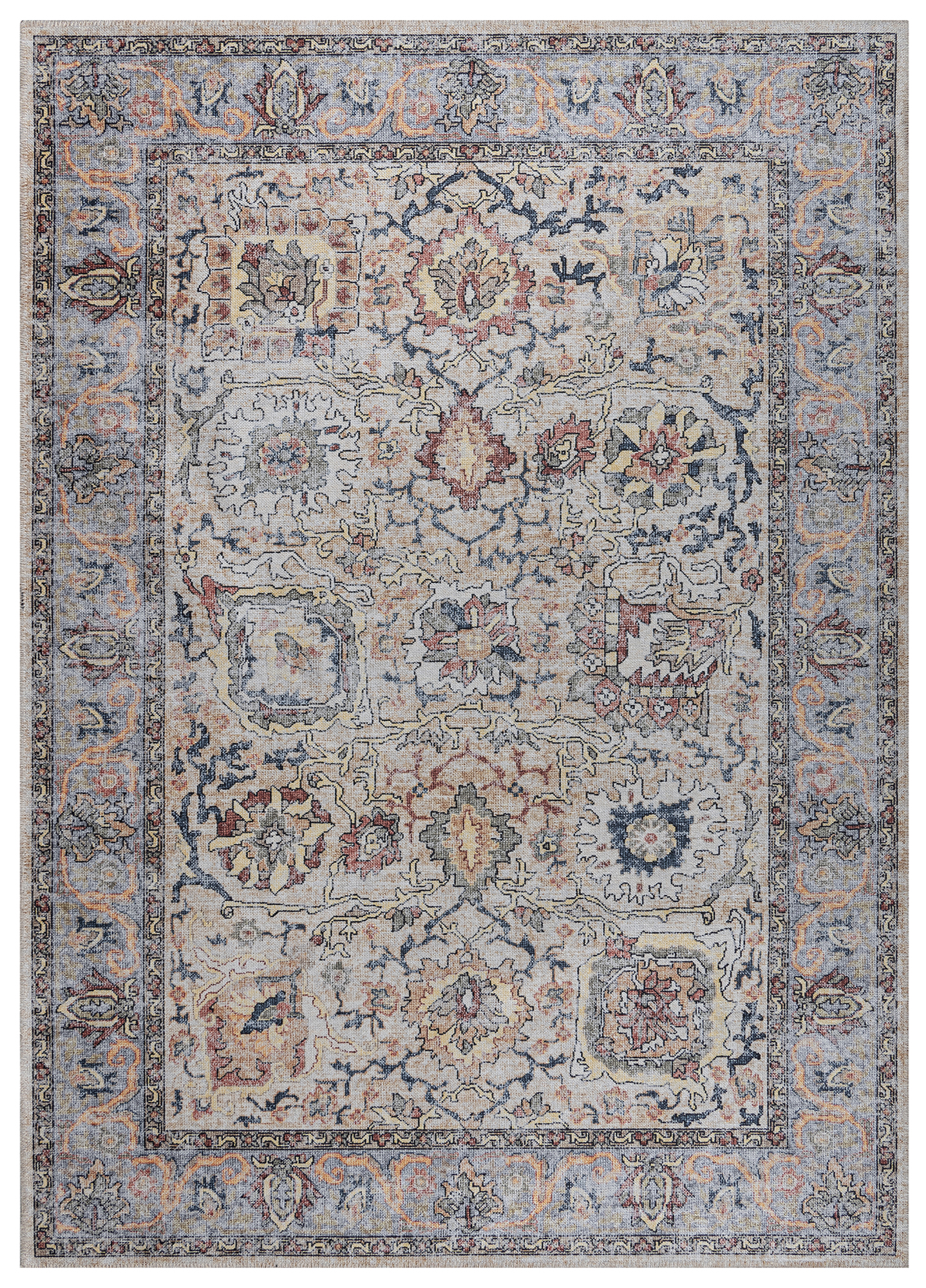 Dubai Multicolour Ornamental Non-Slip Rug