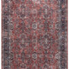 Dubai Red Ornamental Non-Slip Rug