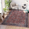 Dubai Red Ornamental Non-Slip Rug