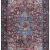Dubai Red Navy Blue Non-Slip Rug