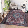 Dubai Red Navy Blue Non-Slip Rug