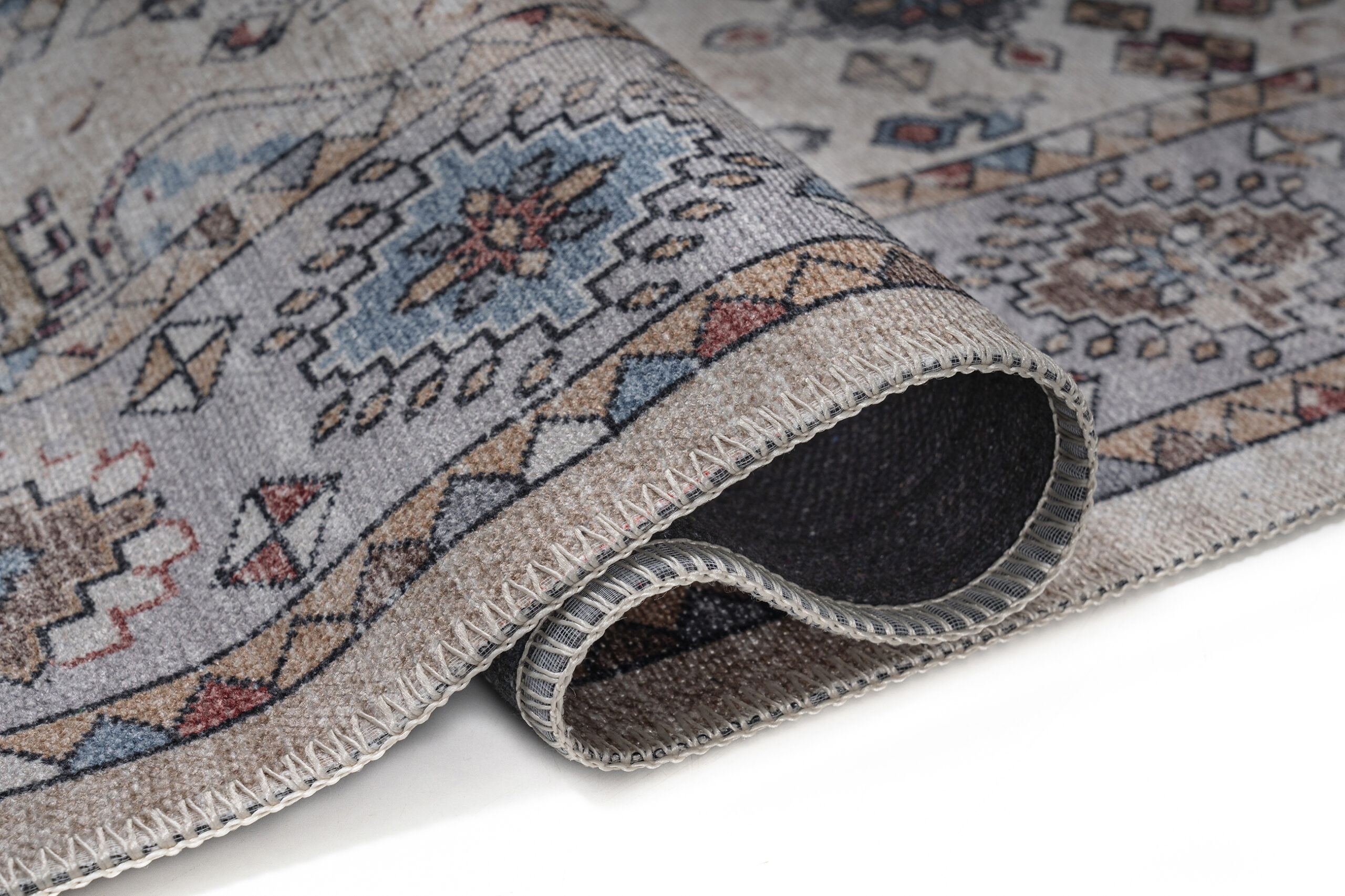 Dubai Multicolour Vintage Non-Slip Rug