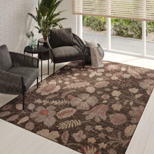 Outdoor Rug Melissa Brown Flowers