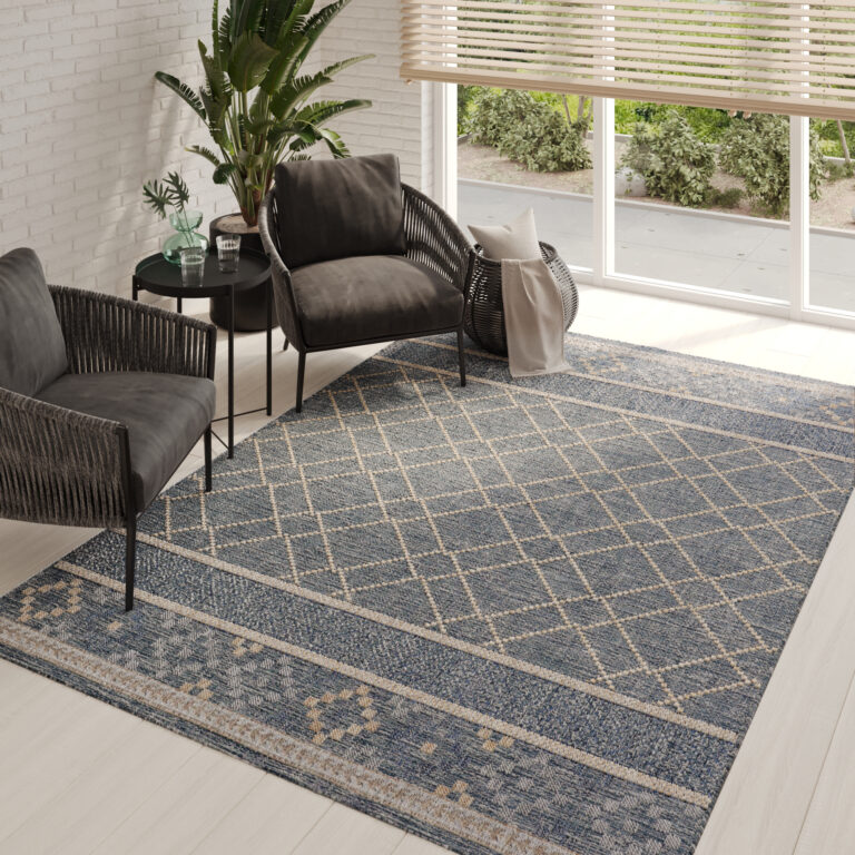 Outdoor Rug Melissa Blue Geometric