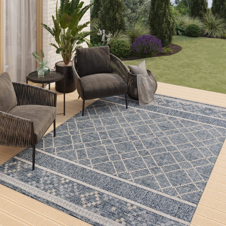 Outdoor Rug Melissa Blue Geometric