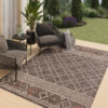 Outdoor Rug Melissa Dark Brown Geometric