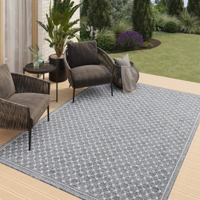 Outdoor Rug Melissa Blue Diamonds