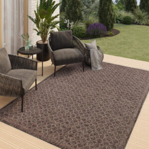 Outdoor Rug Melissa Dark Brown Diamonds
