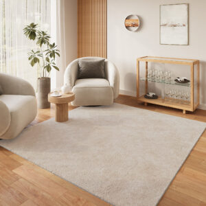 Area Rug Lumi Square Cream Non-Slip