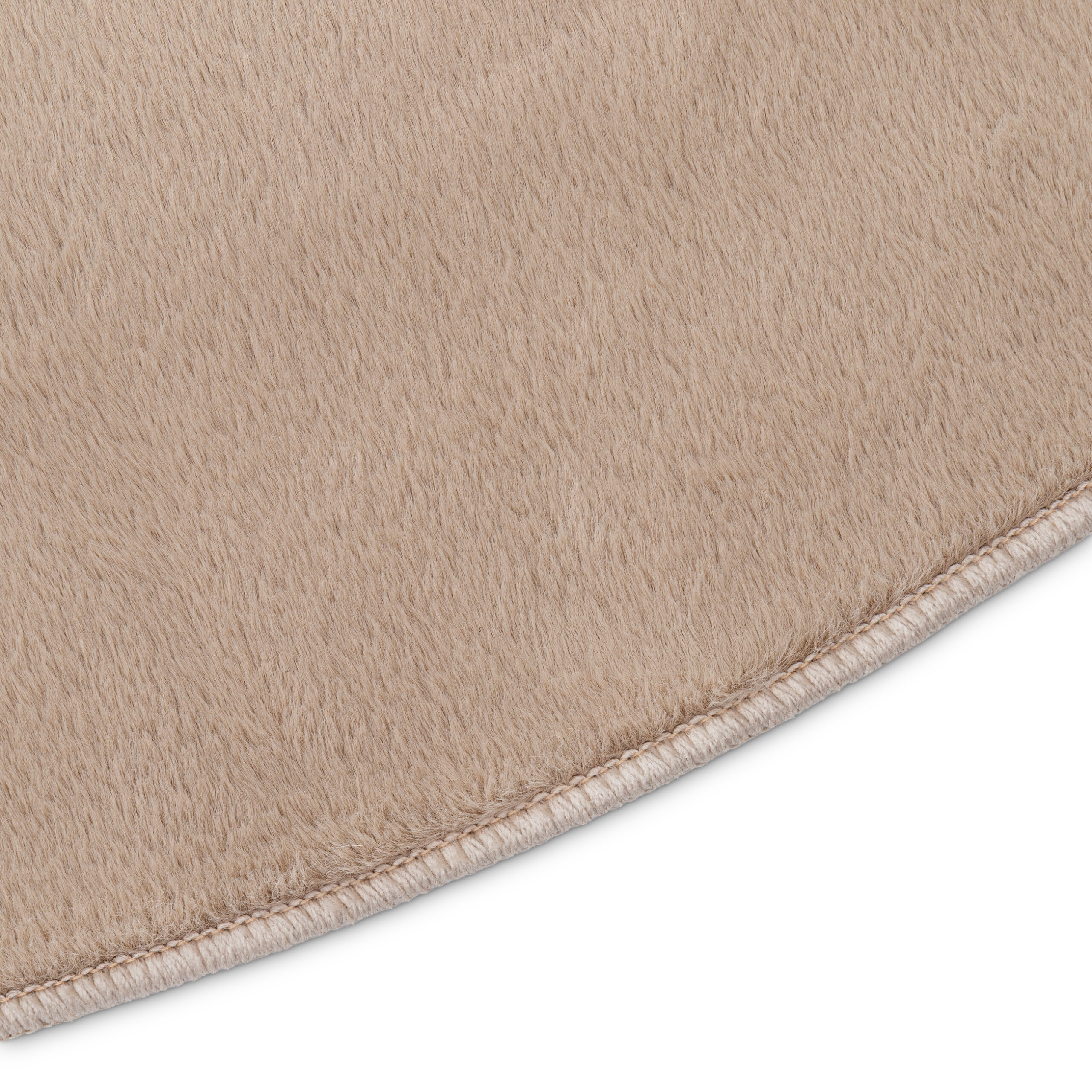 Area Rug Lumi Round Brown Non-Slip