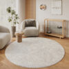 Area Rug Lumi Round Cream Non-Slip