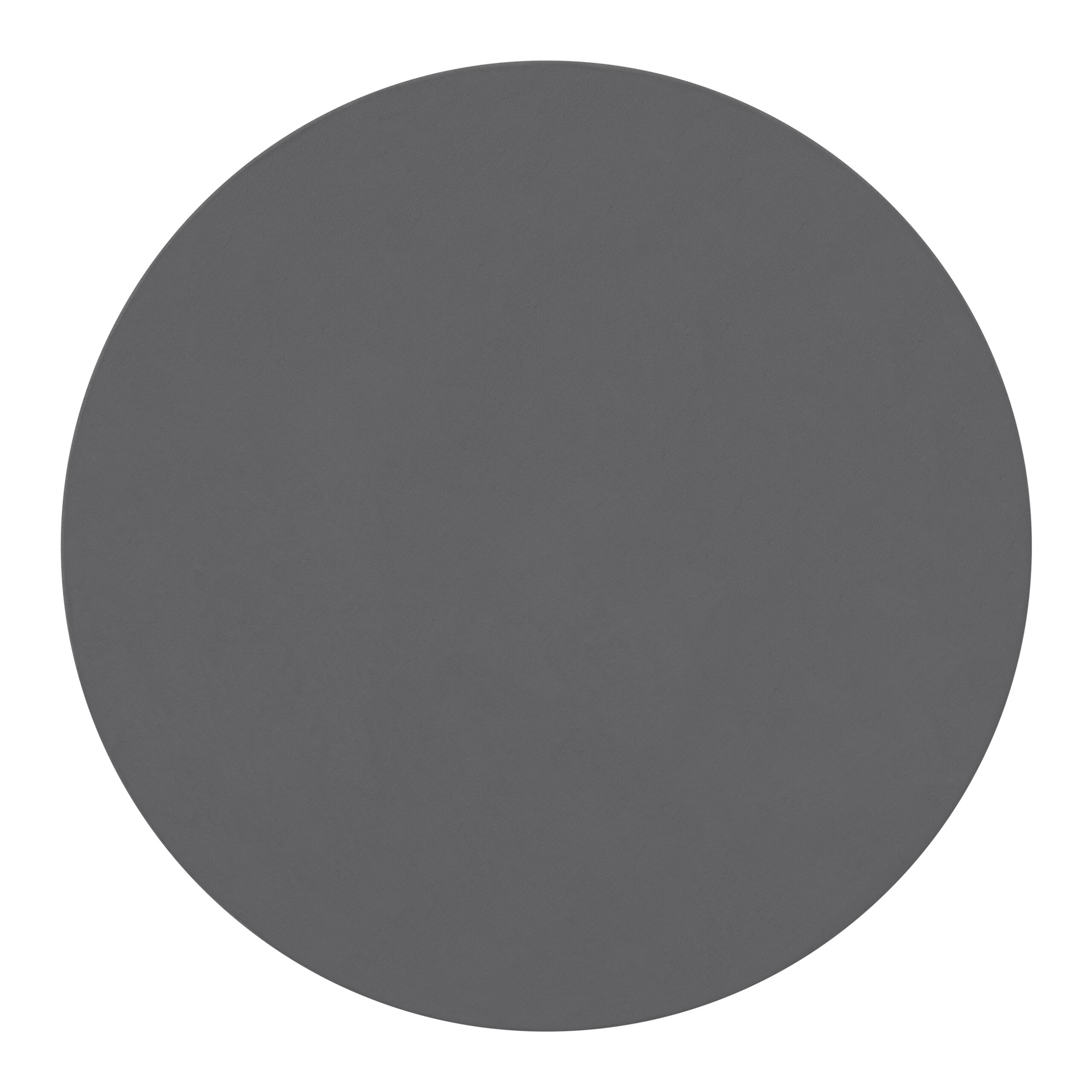 Area Rug Lumi Round Dark Grey Non-Slip