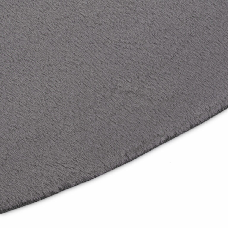 Area Rug Lumi Round Dark Grey Non-Slip