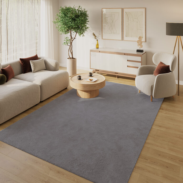 Area Rug Lumi Dark Grey Non-Slip