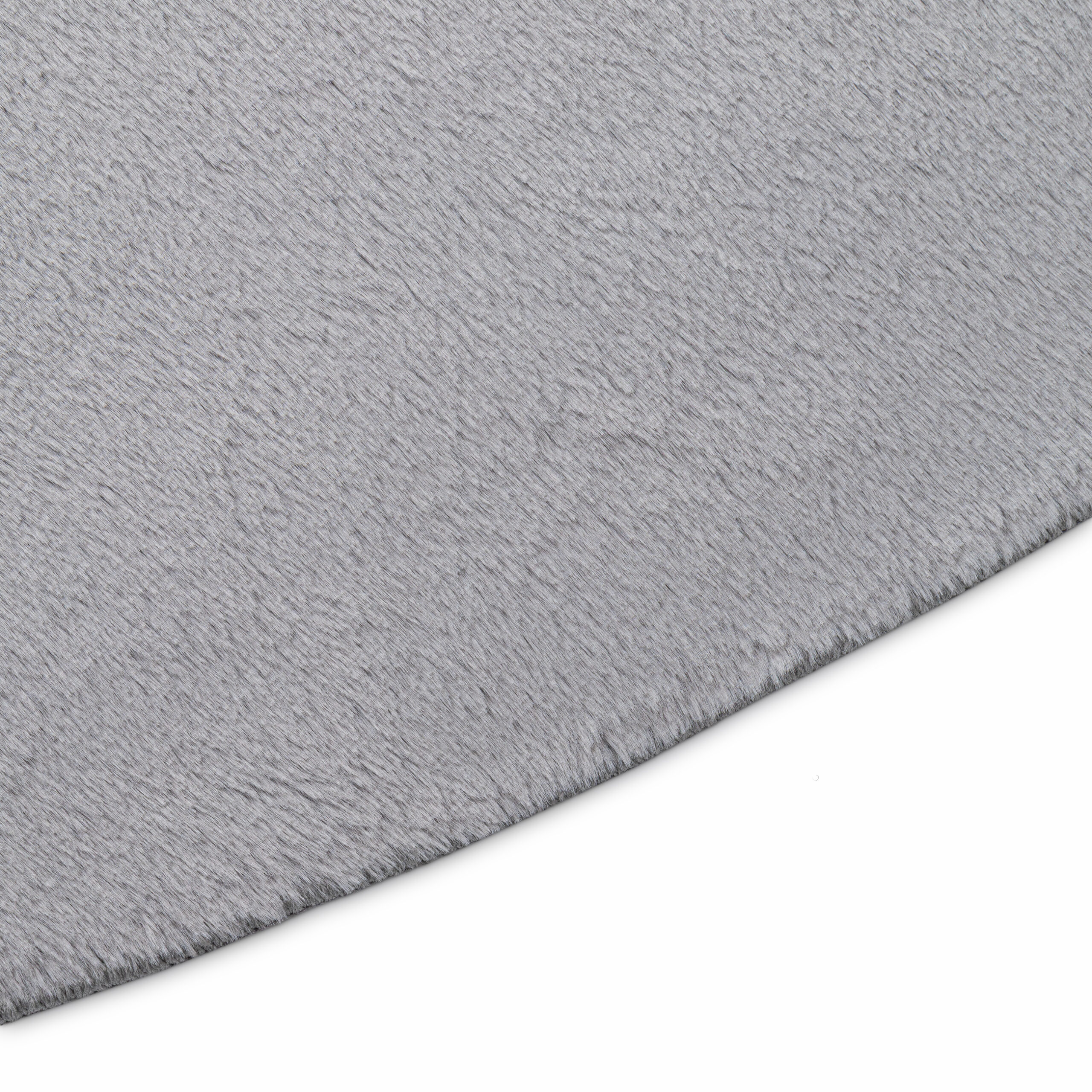 Area Rug Lumi Round Light Grey Non-Slip