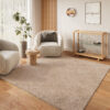 Area Rug Lumi Square Brown Non-Slip