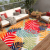 Outdoor Patio Rug Multicolor Tropical