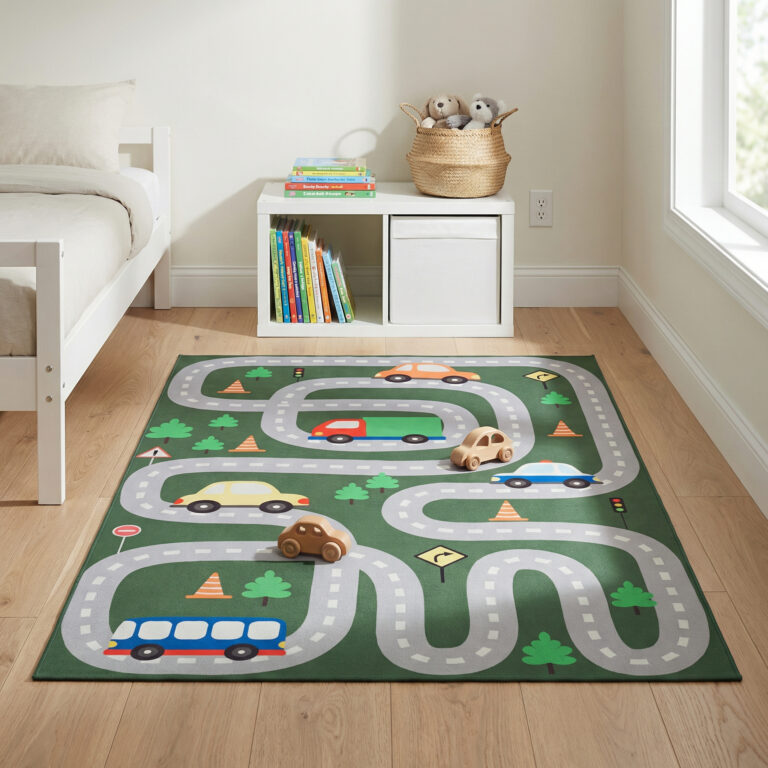 Children’s Rug Snooki Green Road Non-Slip