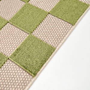 Checker Outdoor Rug Cream Green