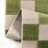 Checker Outdoor Rug Cream Green