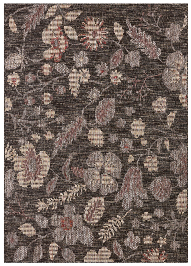 Outdoor Rug Melissa Brown Flowers