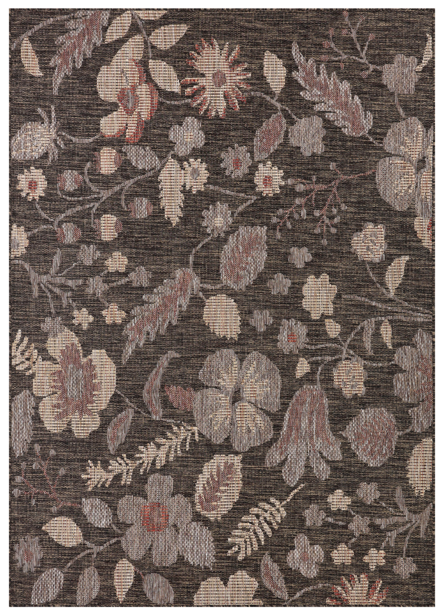 Outdoor Rug Melissa Brown Flowers