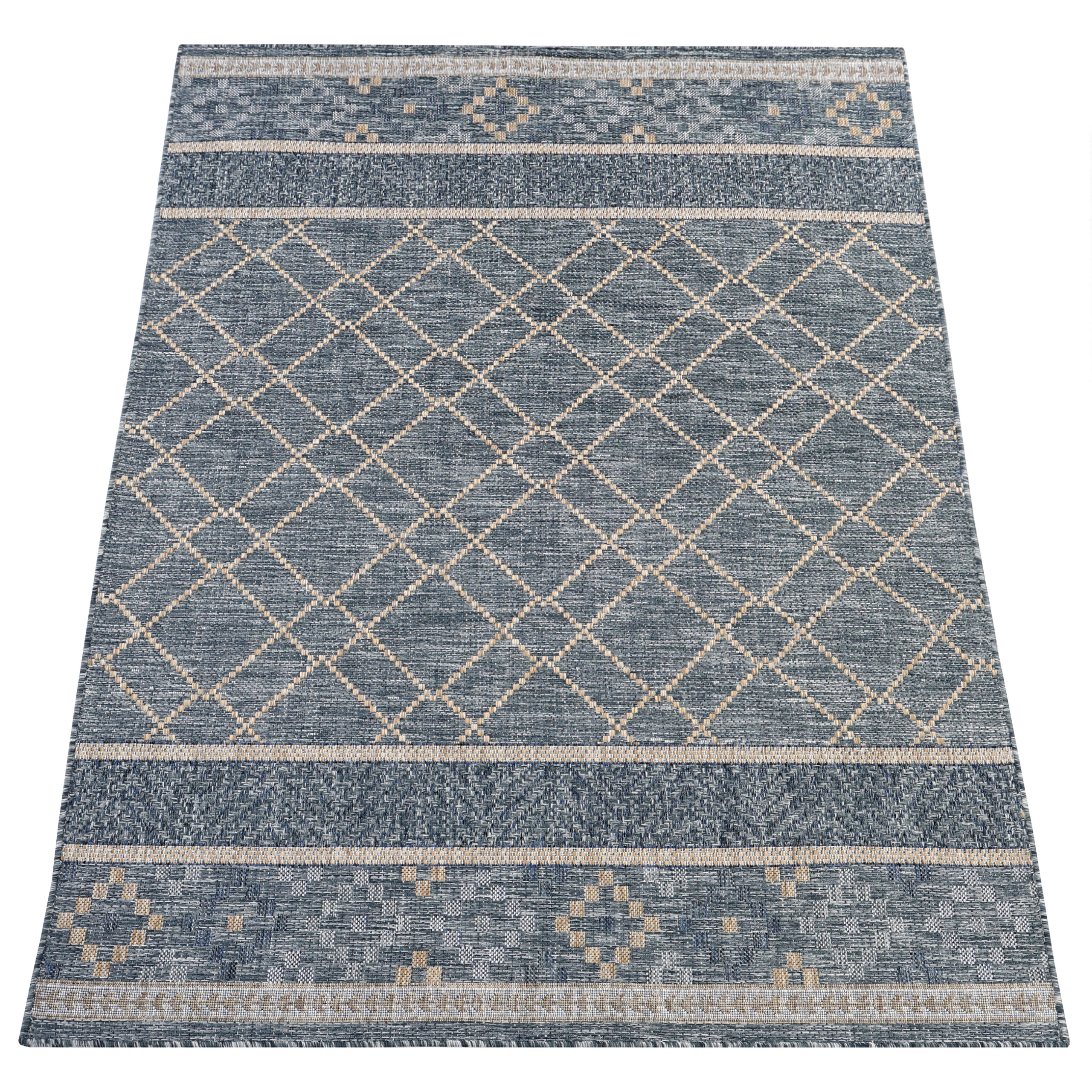 Outdoor Rug Melissa Blue Geometric