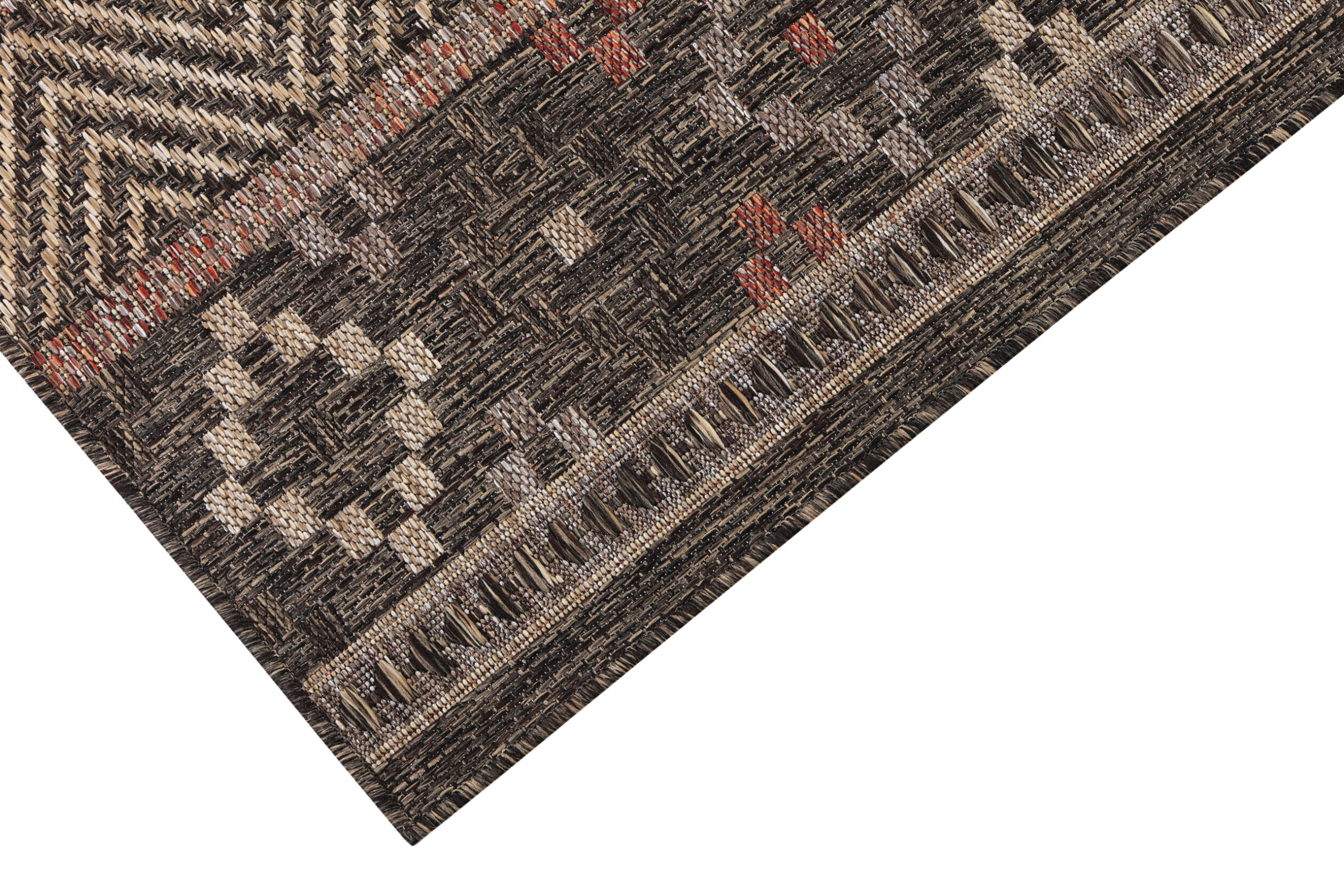 Outdoor Rug Melissa Dark Brown Geometric