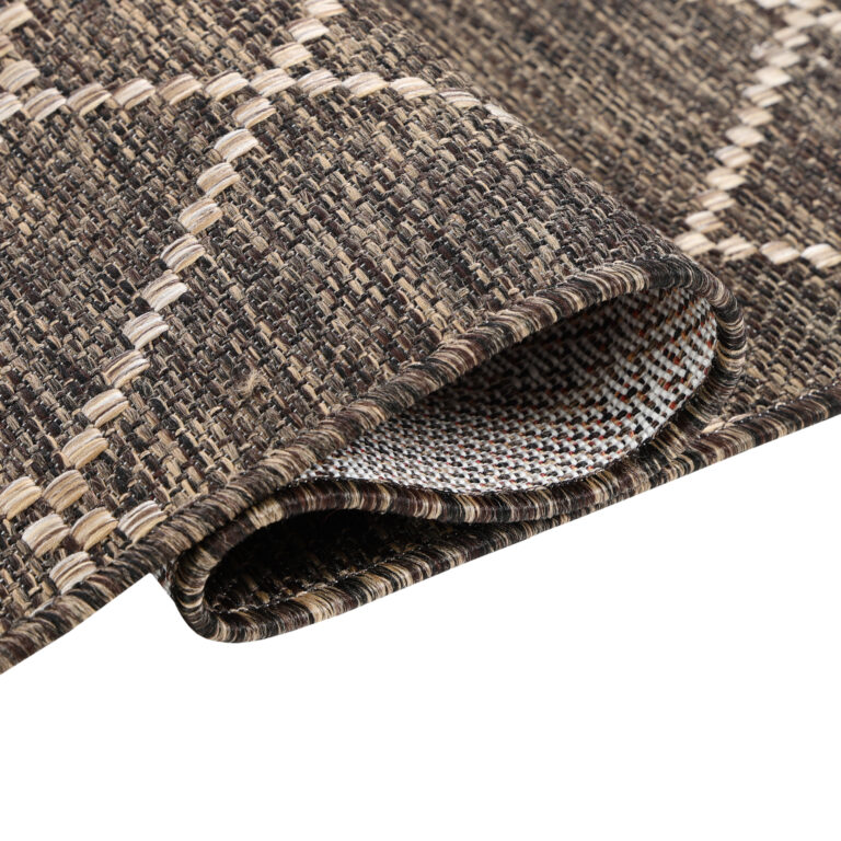 Outdoor Rug Melissa Dark Brown Geometric